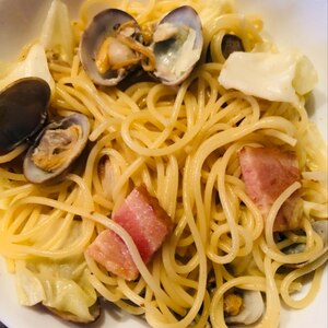 アサリとキャベツのパスタ